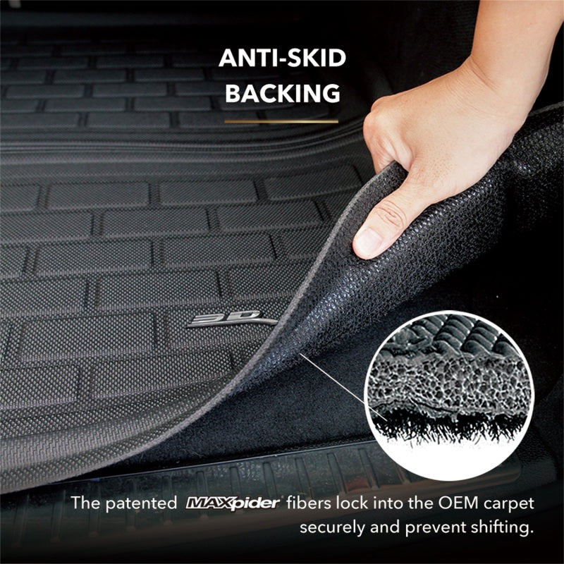 3D MAXpider 02-05 Ford Explorer Kagu Black Cargo Liner Stowable