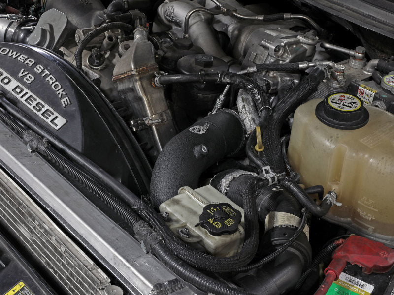 أنبوب شحن ساخن من الألومنيوم 3 بوصة لسيارة فورد بليد رانر V8-6.4 لتر (TD) موديل 2008-2010 - أسود