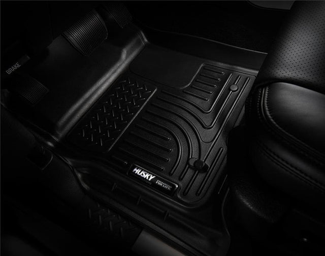 Husky Liners 14-15 Toyota Tundra Double Cab Pickup Weatherbeater Black 2nd Seat Floor Liners