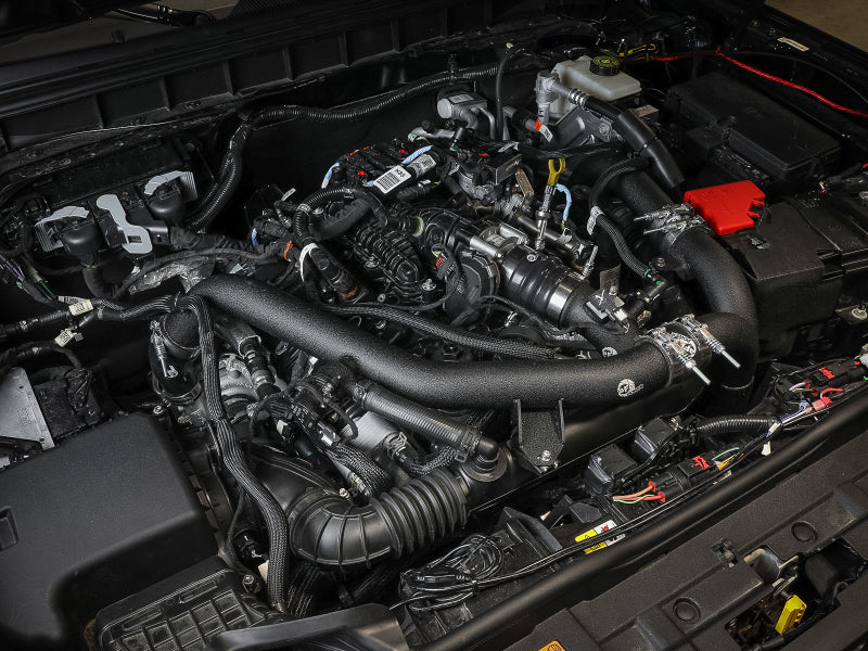 أنبوب شحن بارد من الألومنيوم مقاس 2.75 بوصة لسيارة فورد برونكو V6-2.7Ltt BladeRunner موديل 2001-2002 - أسود