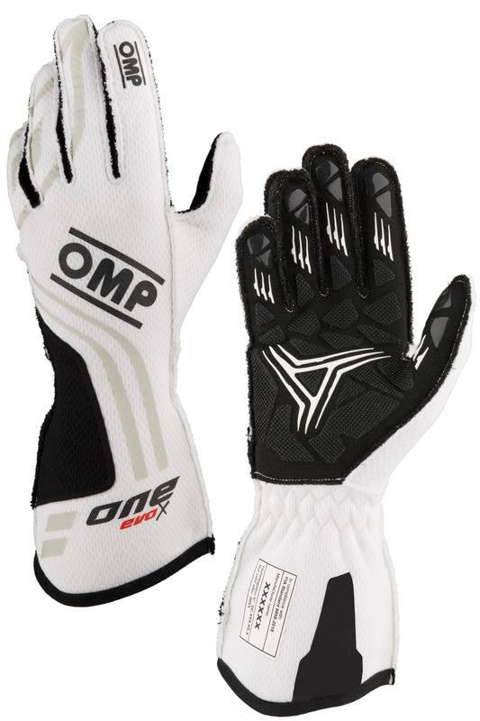 OMP ONE EVO-X MY24 GLOVES FIA 8856-2018 NAVY BLUE / CYAN SZ XS