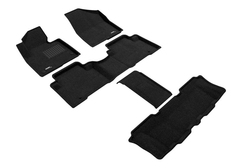 3D MAXpider 13-18 Hyundai Santa Fe 6 & 7 Seats / Hyundai Santa Fe Xl 19 Elegant Black R1 R2 R3