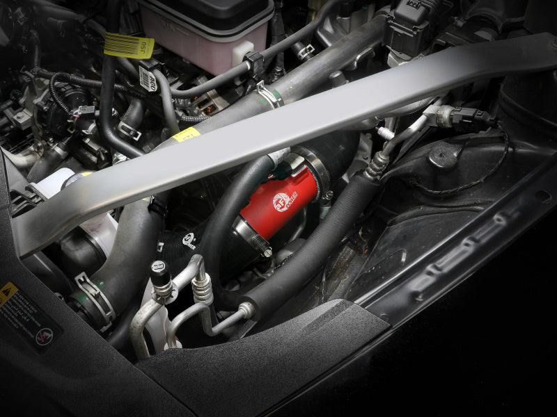 طقم أنابيب شحن ساخنة وباردة من الألومنيوم لسيارة aFe BladeRunner 22-23 Kia Stinger L4-2.5L (t) - أحمر
