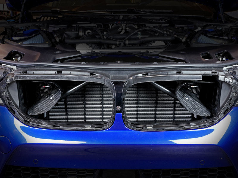 مغرفة هواء ديناميكية من ألياف الكربون من سلسلة aFe Momentum Black - BMW M5 (F90) 18-19