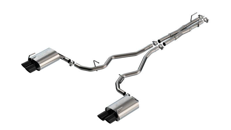 بورلا 19-22 فورد إكسبلورر 3.0 لتر V6 ATWD A4DR 2.25 بوصة عادم ATAK Catback - طرف كروم أسود