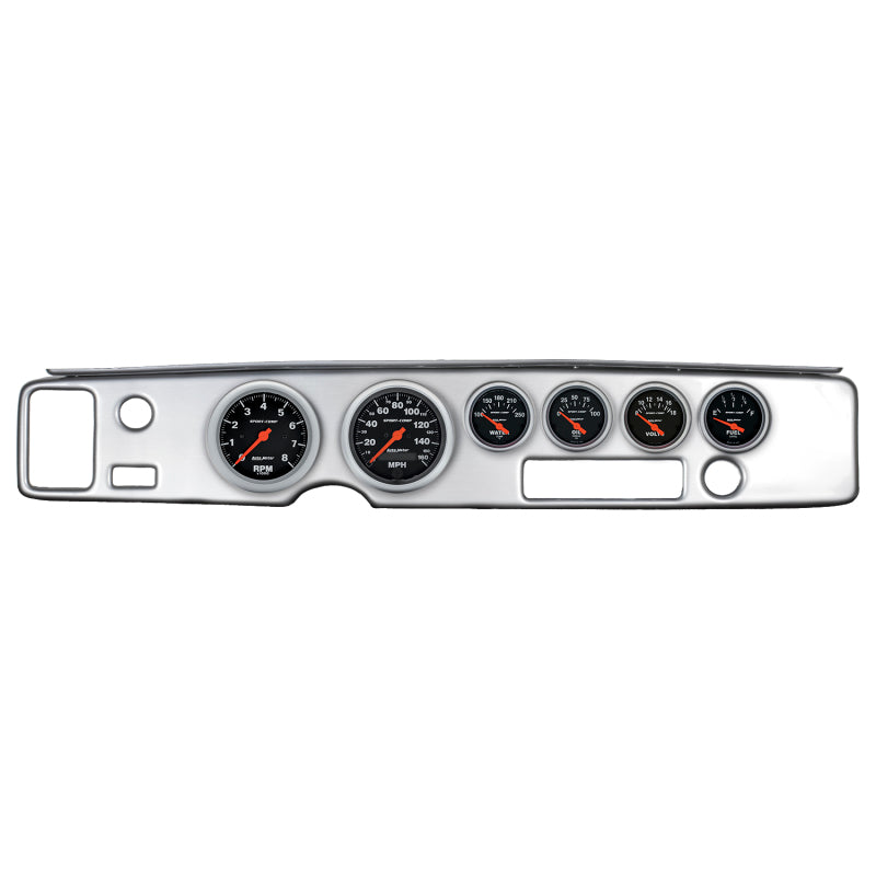 طقم لوحة القيادة Autometer Sport-Comp 70-81 Firebird، 6 قطع، عداد سرعة الدوران / ميل في الساعة / الوقود / الزيت / عداد المسافات / الفولت