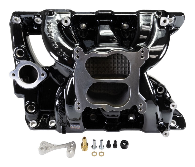 Edelbrock Pontiac 326-455 Performer RPM Intake Manifold - Black Plasma Finish