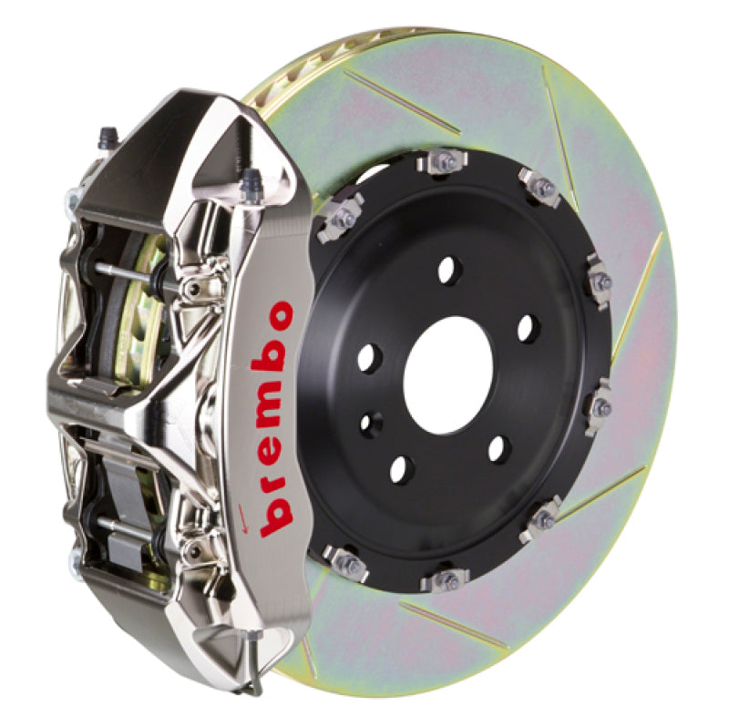بريمبو 19+ موديل X (باستثناء المنقوش) Fr GTR BBK 6Pis Billet 380x34 قطعتان من الدوار المشقوق من النوع 1-نيكل