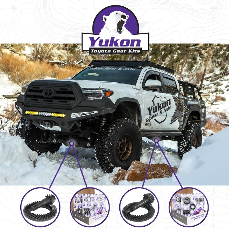 Yukon Gear Ring & Pinion Gear Kit Front & Rear for Toyota 8/8IFS Diff (w/Factory Locker) 4.30 Ratio
