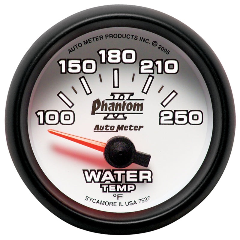 مقياس درجة حرارة الماء Autometer Phantom II مقاس 52.4 مم SSE 100-250 درجة فهرنهايت
