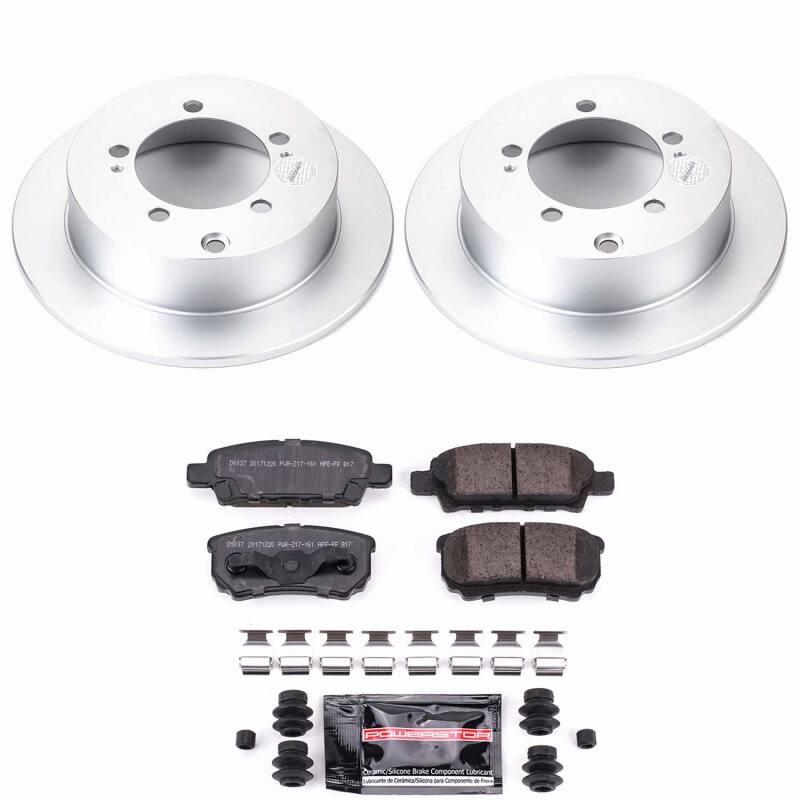 Power Stop 04-06 Mitsubishi Lancer Rear Z23 Coated Brake Kit