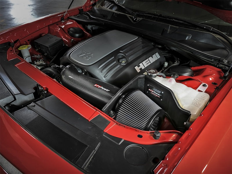 إطار aFe POWER Magnum FORCE من ألياف الكربون المرحلة 2 من سلسلة Track Series Pro Dry S CAIS - طراز Dodge Challenger V8 موديل 11-18