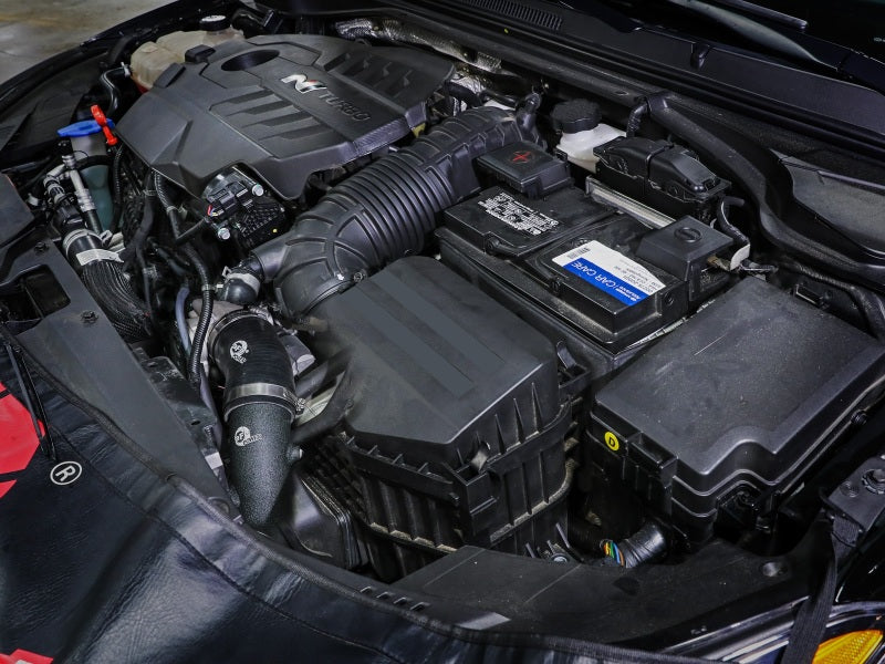 aFe 19-22 Hyundai Veloster N L4 2.0L (t) BladeRunner أنبوب شحن بارد من الألومنيوم 2-3/4 بوصة - أسود