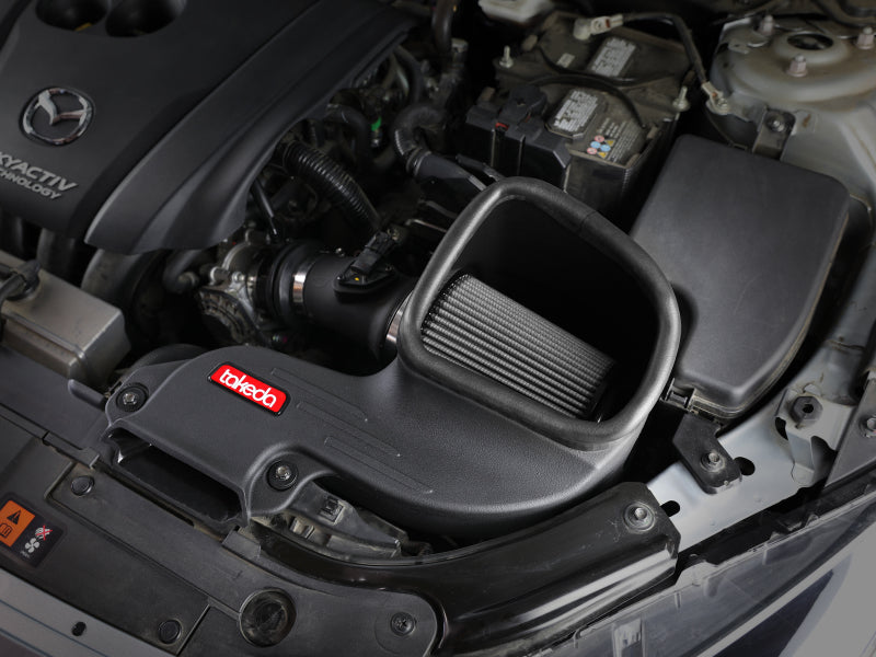 نظام سحب الهواء البارد aFe Takeda Stage-2 Pro Dry S لسيارة Mazda 3 L4-2.0L موديل 2014-2018 (أسود)