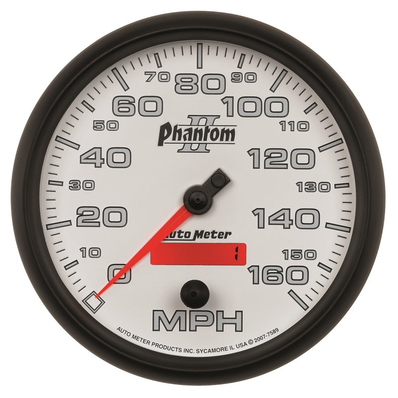 عداد السرعة الكهربائي القابل للبرمجة Autometer Phantom II مقاس 5 بوصات بسرعة 150 ميلاً في الساعة