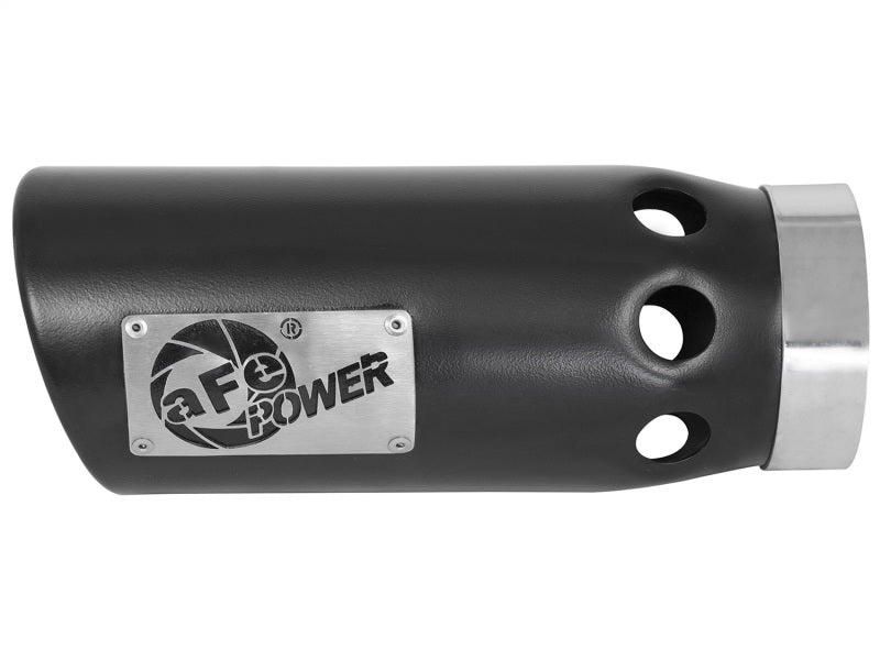 طرف تبريد داخلي من الفولاذ المقاوم للصدأ aFe Power - أسود 4 بوصة للداخل × 5 بوصة للخارج × 12 بوصة للطول بمشبك