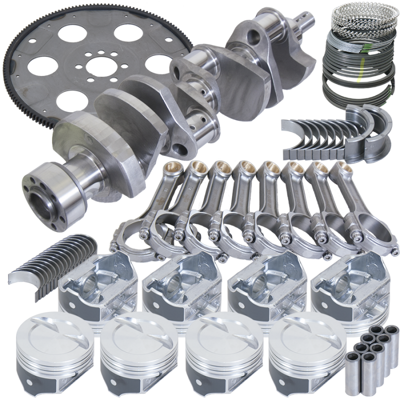 Eagle Chevy 350 1Pc 3.750in Crank 5.700in I-Beam Rods 4.060in Pistons 153 Tooth FP Balanced Assembly