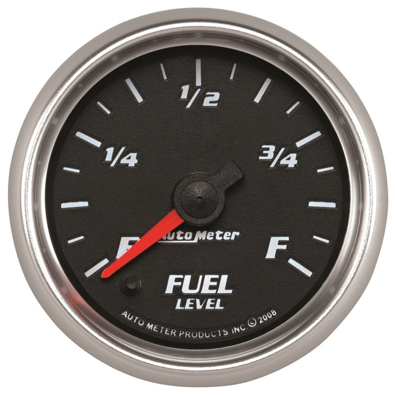مقياس مستوى الوقود Pro-Cycle من Autometer 2 1/16 بوصة 0-280 قابل للبرمجة باللون الأسود