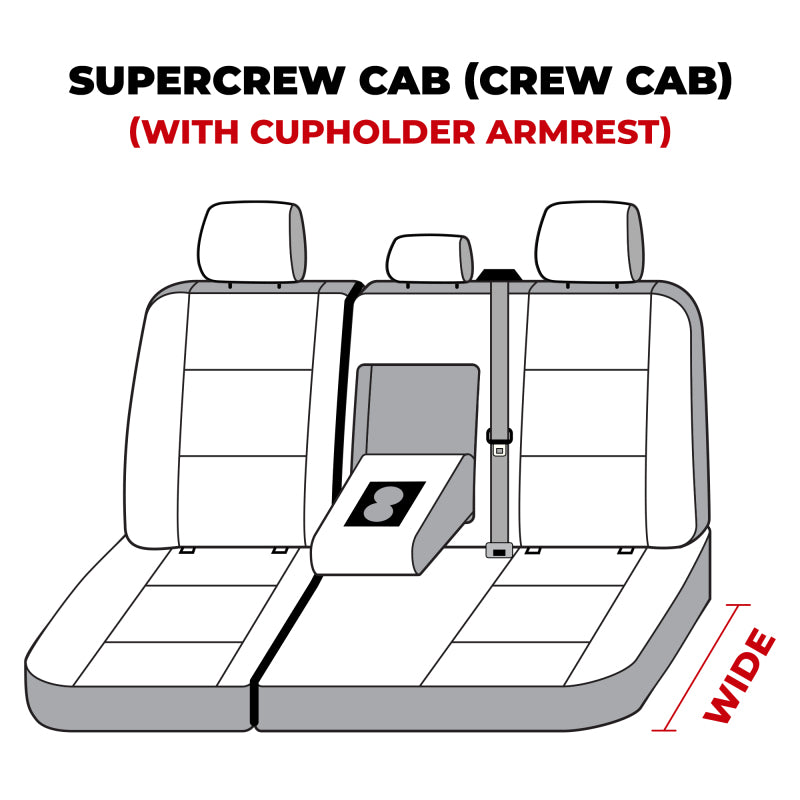 Covercraft 21-24 Ford F-250 Carhartt Super Dux SeatSaver Custom Second Row Seat Covers - Black