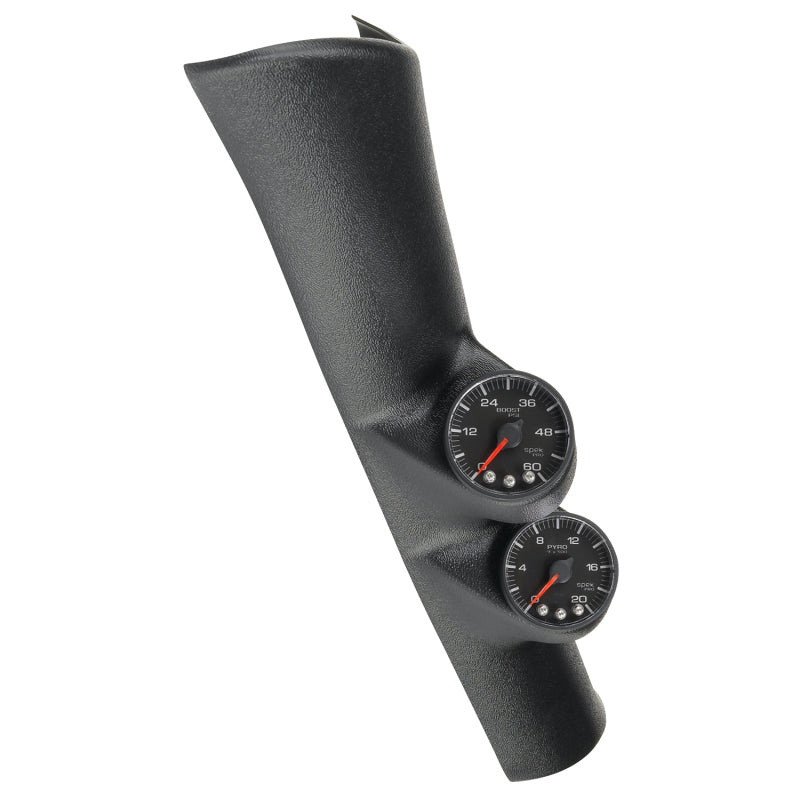 طقم عدادات ديزل Autometer A-Pillar 98-02 RAM Boost/EGT 60psi/2000 درجة فهرنهايت، أسود من Spek-Pro