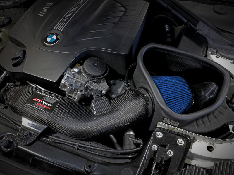 مدخل هواء من ألياف الكربون من سلسلة aFe Track مع فلتر Pro 5R BMW M2 (F87) 16-18 L6-3.0L (t) N55