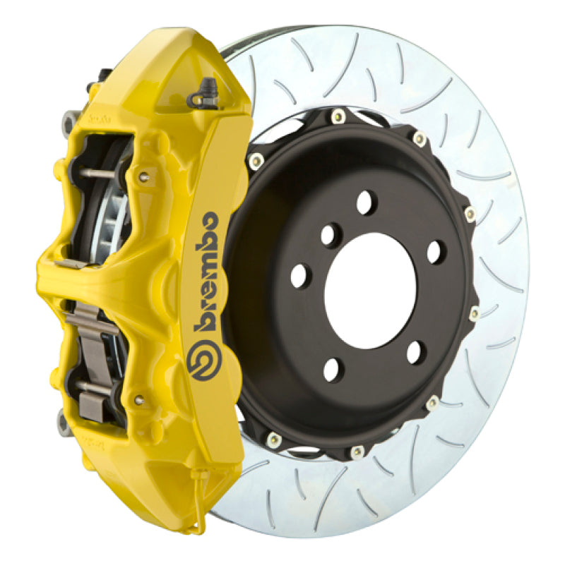 بريمبو 92-98 318i/325i (باستثناء xDrive) Fr GT BBK 6Pist Cast 355x32 2pc Rotor Sloted Type3- أصفر