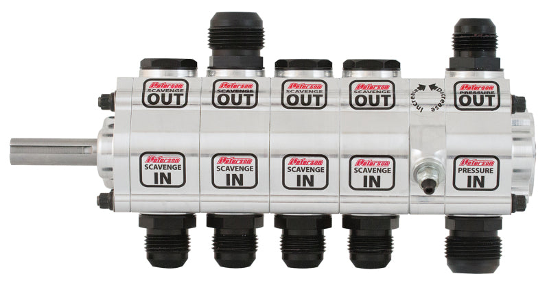 Peterson Fluid Systems R4 5-Stage Oil Pump - Right Side Mount - Rear Drive Drag - Front Pressure