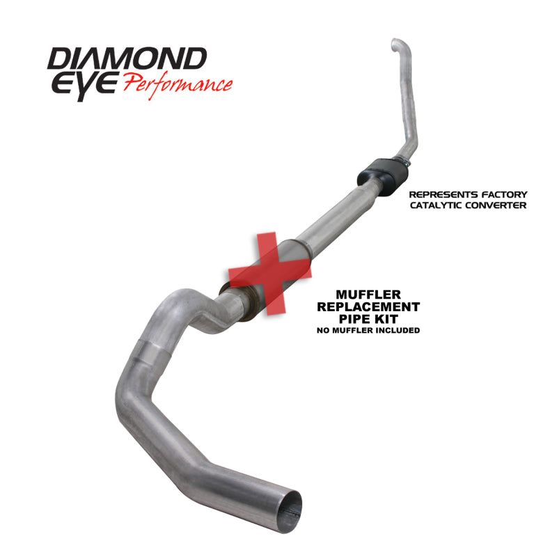 طقم عين الماس 5 بوصة TB MFLR أنبوب RPLCMENT SGL ALUM 94-97 5 7 3L F250/F350 PWRSTROKE NFS W CARB STDS