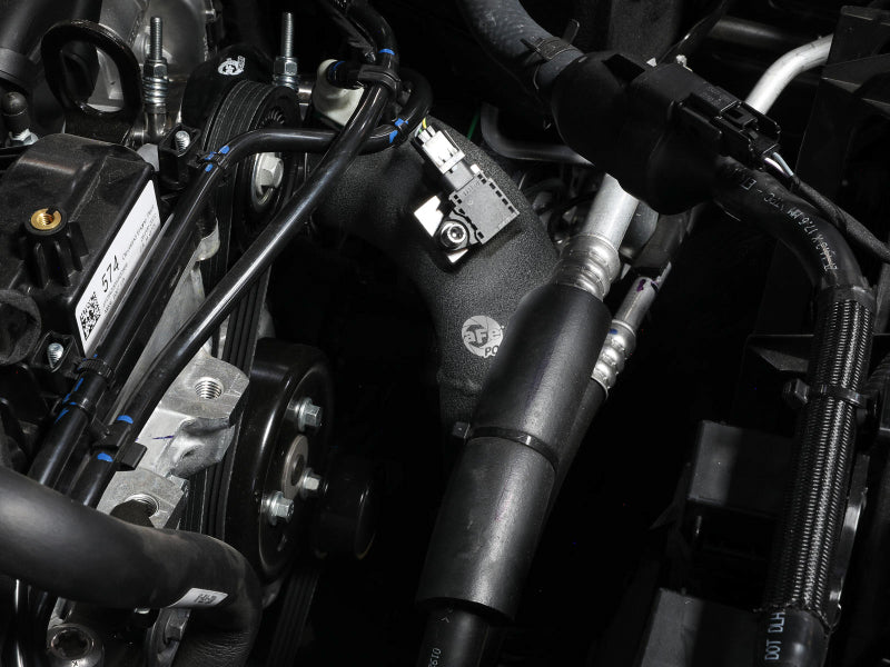 أنبوب شحن بارد من الألومنيوم مقاس 3 بوصات من aFe Power 21-22 Ford Bronco L4-2.3L (t) BladeRunner أسود