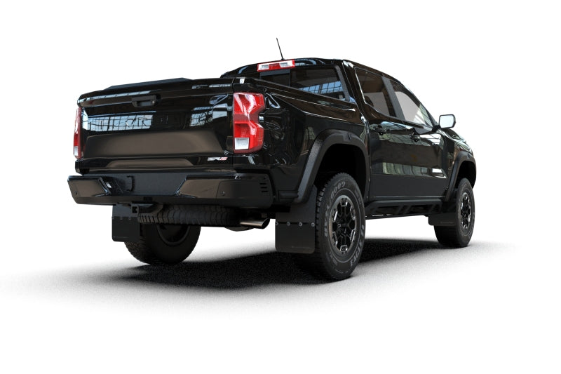 Rally Armor 23-26 Chevy Colorado ZR2 &amp; Z71 Black Mud Flap - Metallic Black Logo