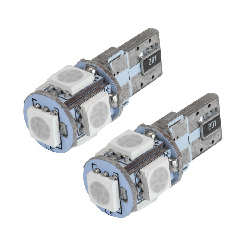 Oracle T10 5 LED 3 Chip SMD Bulbs (Pair) - Blue