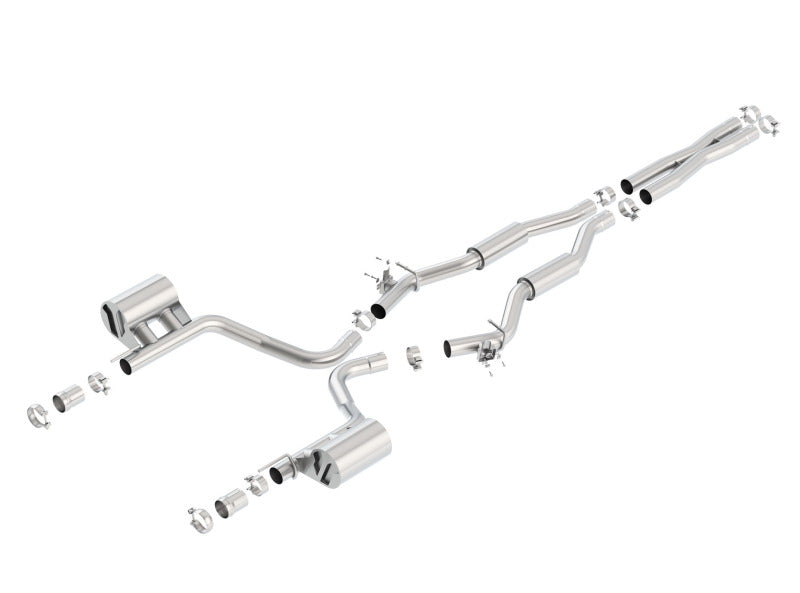 عادم خلفي من نوع بورلا موديل 15-16 دودج تشالنجر SRT 392 S-Type Catback مخرج خلفي منقسم مفرد (بدون طرف)