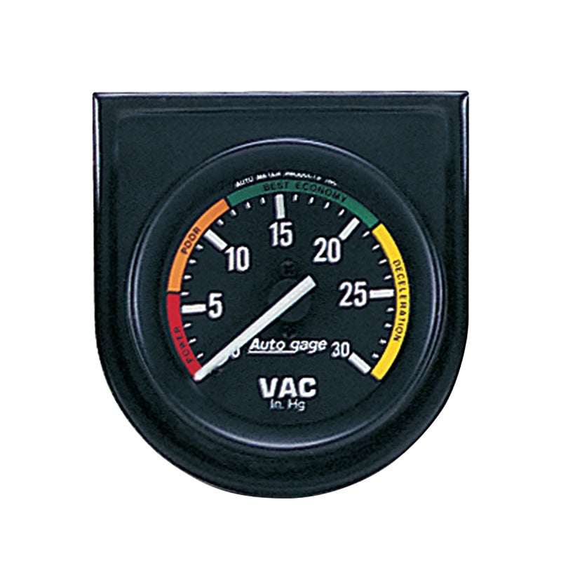 مقياس الفراغ الميكانيكي AutoGage 52.4 مم 30 بوصة زئبقية من Autometer - أسود