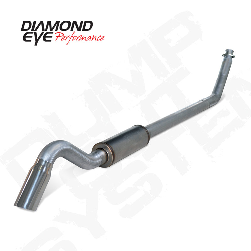 إطار Diamond Eye مقاس 4 بوصات من الفولاذ المقاوم للصدأ مع TURBO BACK SGL DUMP OUT موديل 98.5-02 DODGE بما في ذلك الطرف