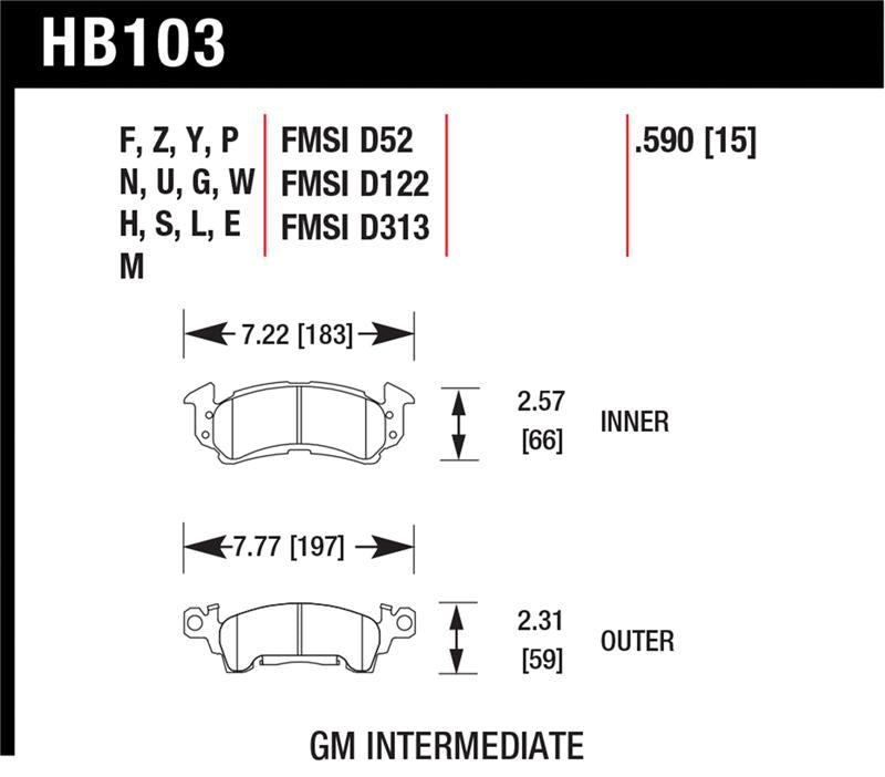 Hawk Performance Ceramic Street Brake Pads
