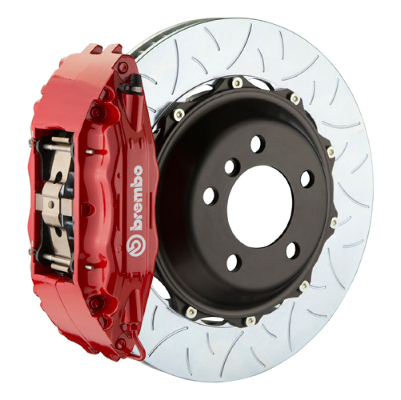 بريمبو 92-98 318i/325i (باستثناء xDrive) GT أمامي BBK 6 مكبس مصبوب 355x32 2 قطعة دوار مشقوق النوع 3-أحمر