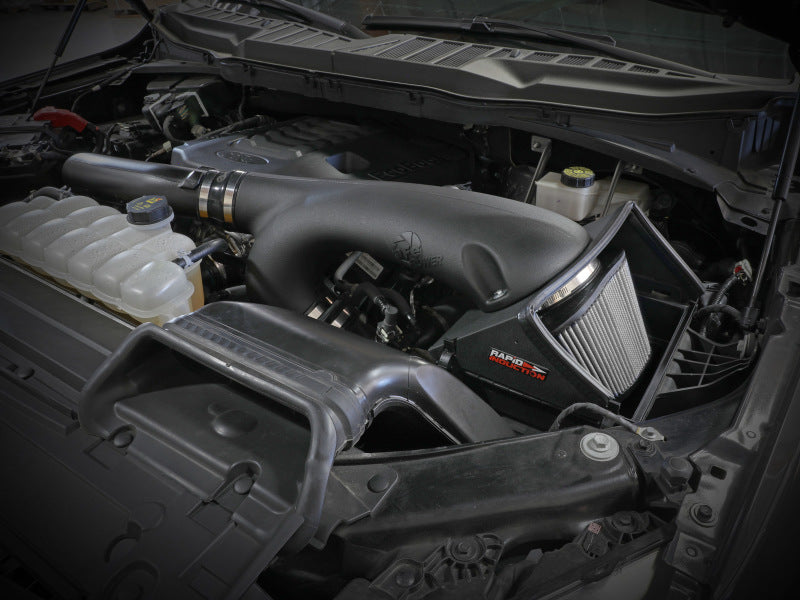 نظام سحب الهواء البارد السريع aFe مع فلتر Pro DRY S لسيارة فورد F-150 V6 سعة 3.5 لتر (tt) موديل 2021+