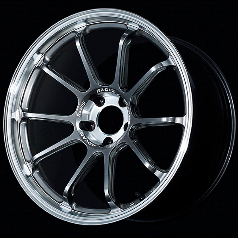 Advan RZ-DF2 19x9.5 / +25 Offset / 5x112 / 66.5mm Bore / Diamond Cut and Hyper Platinum Black