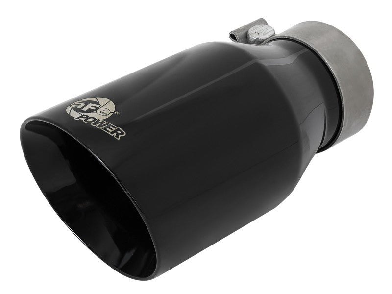 طرف عادم aFe MACH Force-Xp Univ 304 SS مزدوج الجدار بمشبك - أسود - مدخل 3 بوصة - مخرج 4.5 بوصة