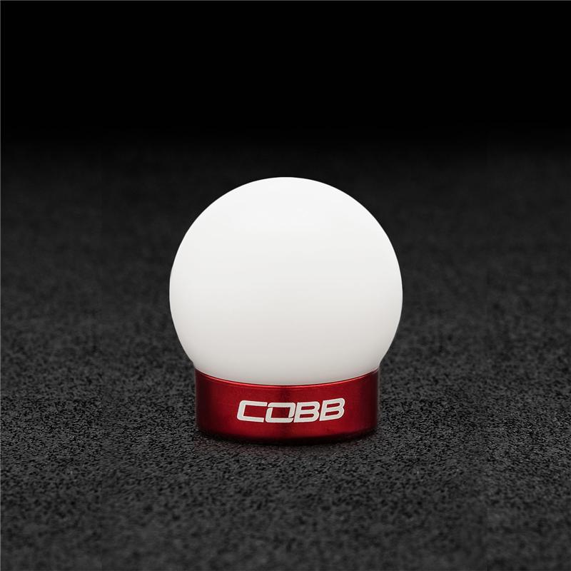 Cobb Ford Mustang Shift Knob White with Red Base
