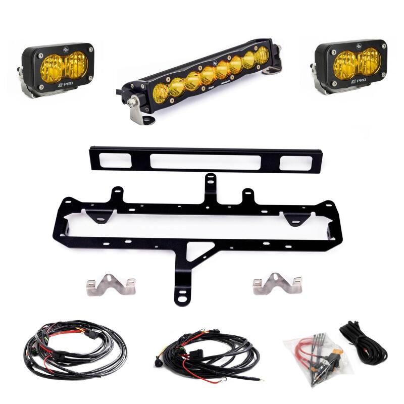 Baja Designs 2024+ Toyota Tacoma (Incl. TRD Pro) 10in. S8/S2 Pro Grille Kit - Baja Amber