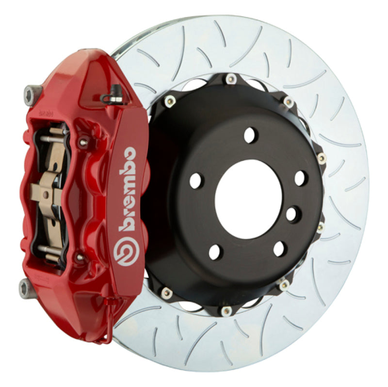 فرامل Brembo 06-13 Corvette Z06 باستثناء CC Rr GT BBK 4Pist Cast 380x28 2pc Rotor Slot Type3-Red