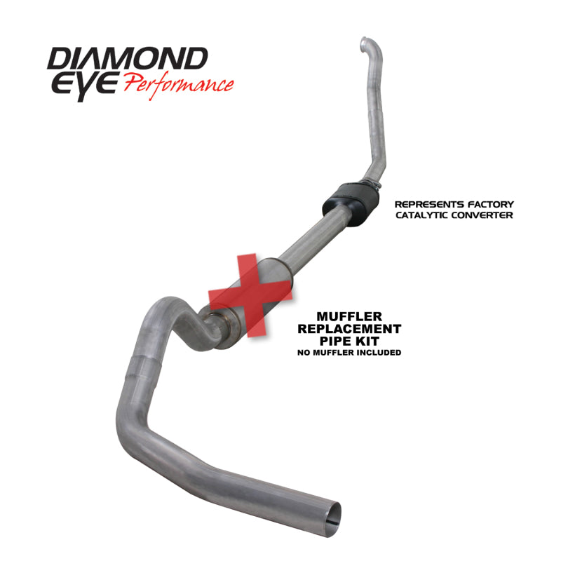 طقم عين الماس 4 بوصة أنبوب MFLR RPLCMENT TB SGL ALUM 94-97 5 7 3L F250/F350 PWRSTROKE NFS W CARB STDS