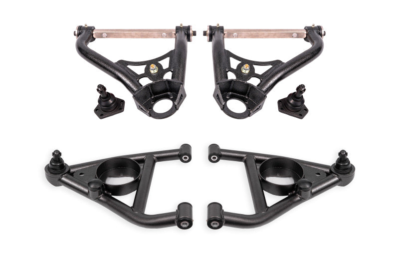 BMR 67-69 GM F-Body / 68-74 X-Body Non-Adj. Upper & Lower A-Arms (Polyurethane) - Black Hammertone