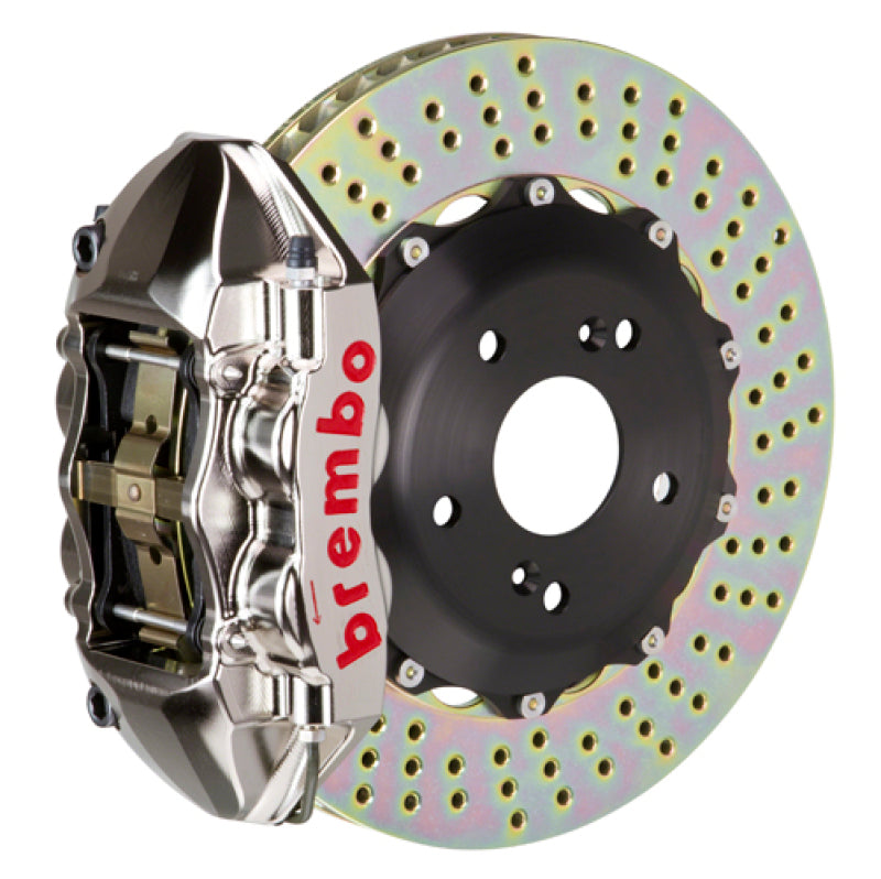 بريمبو 07-15 TT 3.2L/09-15 TTS/12-13 TT RS Rr GTR BBK 4Pist Billet 328x28 2pc Rotor Drilled- Nickel