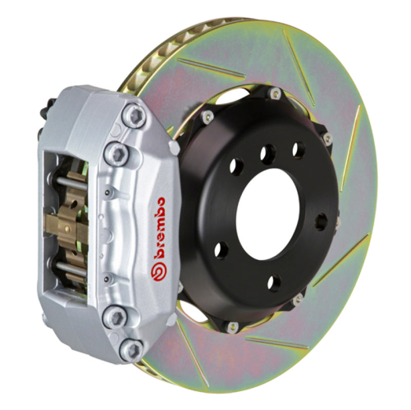 بريمبو 96-01 A4/98-04 A6 2.8 أمامي GT BBK 4 مكابس مصبوبة قطعتان 328x28 قطعتان دوار مشقوق النوع 1-فضي