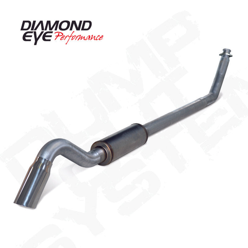 إطار Diamond Eye مقاس 4 بوصات من الفولاذ المقاوم للصدأ مع TURBO BACK SGL DUMP OUT موديل 98.5-02 DODGE بما في ذلك الطرف بدون MFLR