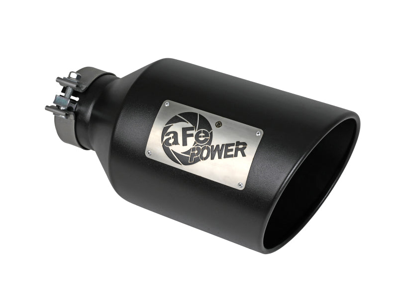 طرف عادم aFe Power MACH Force-Xp 409 من الفولاذ المقاوم للصدأ بمشبك أسود