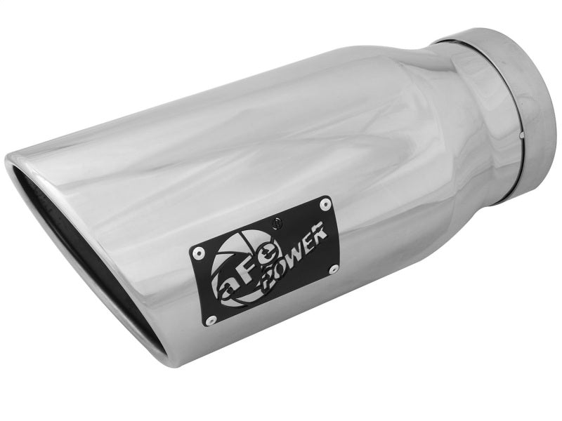 aFe MACH Force-Xp مدخل 5 بوصة × مخرج 7 بوصة × طول 15 بوصة طرف عادم من الفولاذ المقاوم للصدأ 304