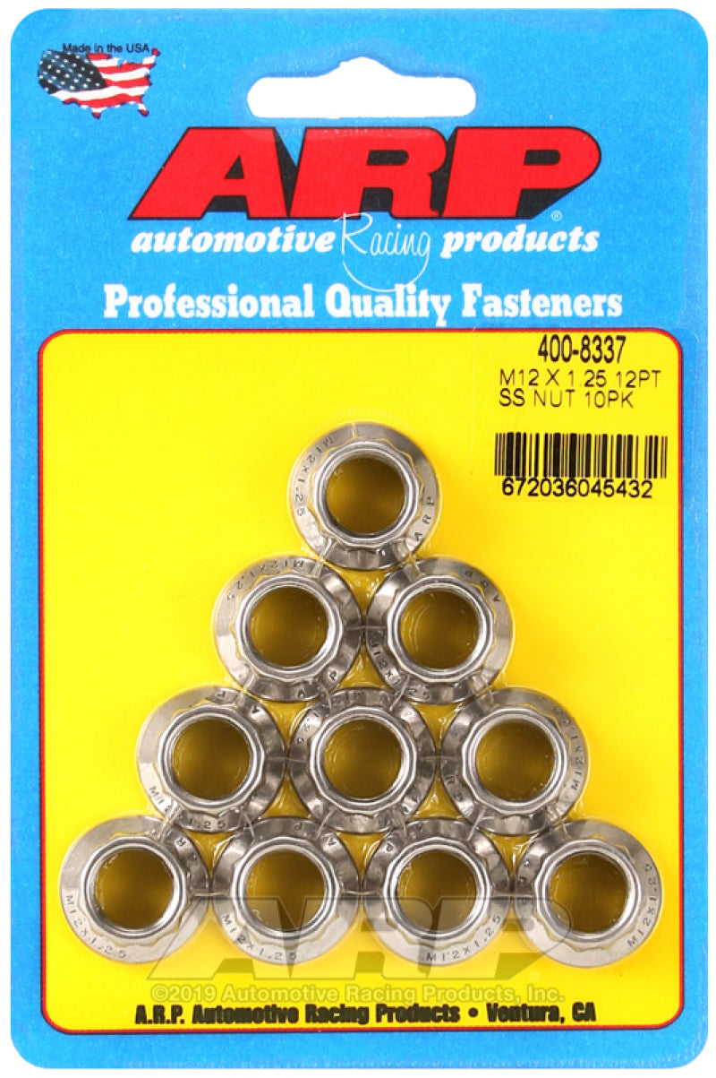 طقم صواميل ARP M12 x 1.25 M14 WR 12pt - عبوة من 10 قطع
